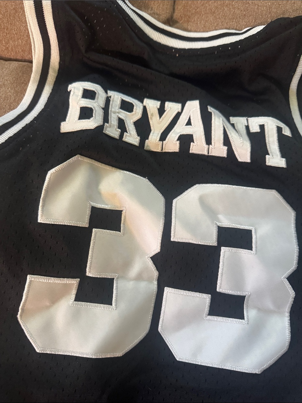 Kobe Bryant Lower Merion #33 Black & White Kids Basketball Jersey - Picture 2 of 2